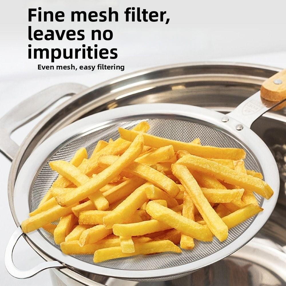 Stainless Steel Food Strainer Colander Rust-Proof Cocktail Sieve New Tea Strainer  for Kitchen