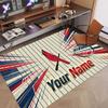 Custom Rug St. Louis Cardinals Pattern Print Name Text Soft Non‑Slip Floor Carpet for Home Indoor Decoration
