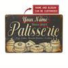 Personalized Vintage Patisserie Aluminum Metal Sign 30x20cm Home Wall Decor