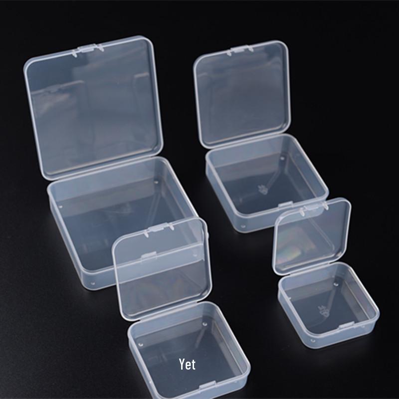 Square Transparent Multipurpose Plastic Storage Box: Ideal for Jewelry, Earphones, Powders, or Small Items.
