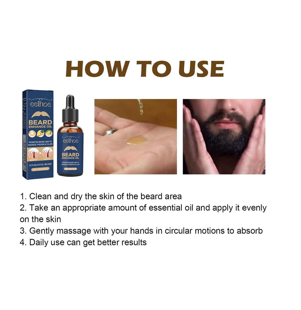 Beard Care Oil Strengthening Moisturizing Softening Nourishing Shiny Nourishing Thickening Oil for Men's Grooming & Beard Care