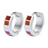 Vnox Rainbow Hoop Earrings for Men Women, Waterproof Stainless Steel 4*13mm Huggie Earrings, LGBTQ Friendly Pride Jewelry Gifts