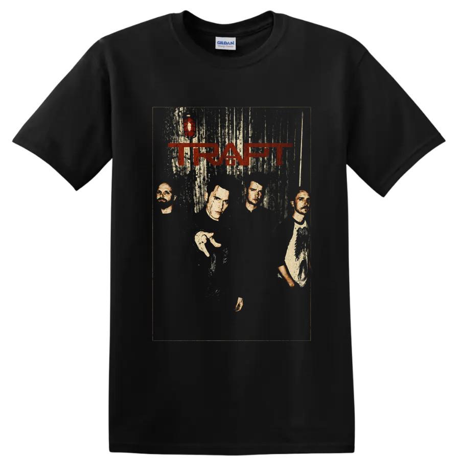 Trapt Rock Band T Shirt Distressed Portrait Graphic Music Fan Tee Retro Vintage