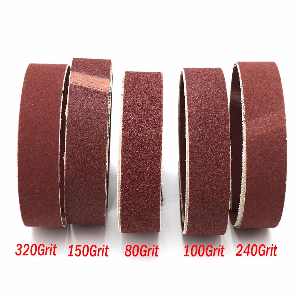 15pcs New Sanding Belts 80/100/150/240/320 Grit Aluminum Oxide Sander Abrasive