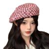 Beret Women's Autumn and Winter Versatile Fashion Sequin Big Head Painter Hat French Casual Sweet Cute Newspaper Hat