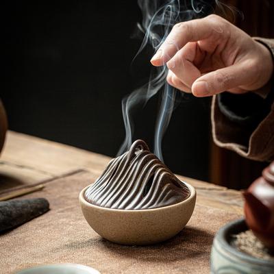 Kreativer Berg Räuchergefäß Keramik Aromatherapie Heimdeko Zen Meditation Duft Halter