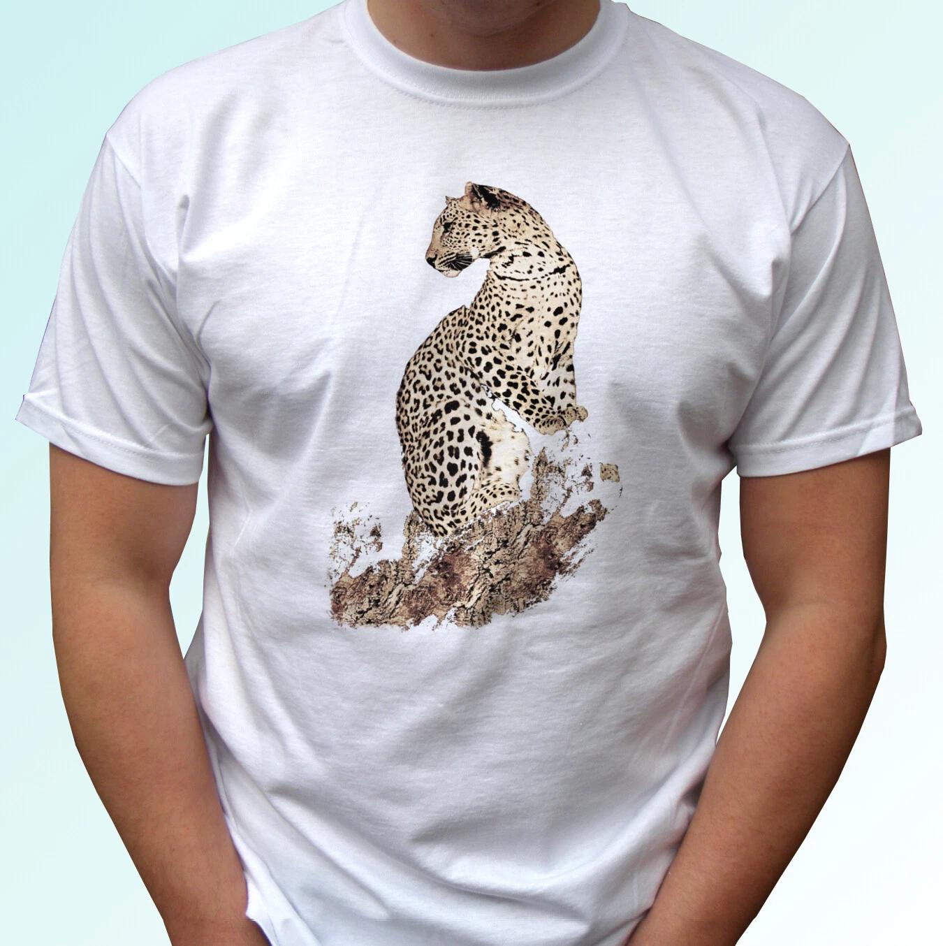 

Leopard kids boys T-Shirt panthera tee top art animal tree gift s s kids baby size 150