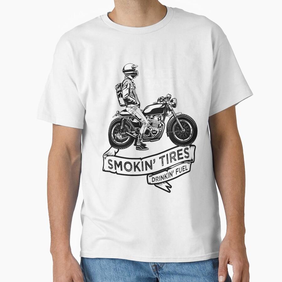 Cafe Racer Bikers Classic Motorcycle Rider 100% cotton printed Vintage T Shirt large size Adult tops S-6XL