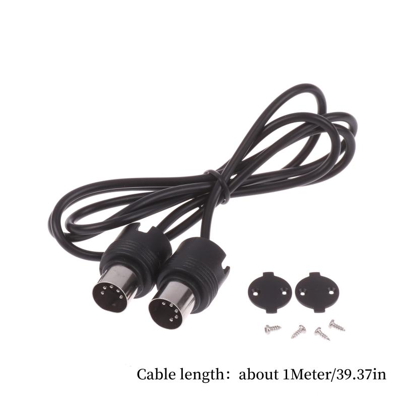 1Pc 360° 5 Pin MIDI Male To Male Cable For Electric Piano Keyboard Effector Sound Card Extension Transmission Cord