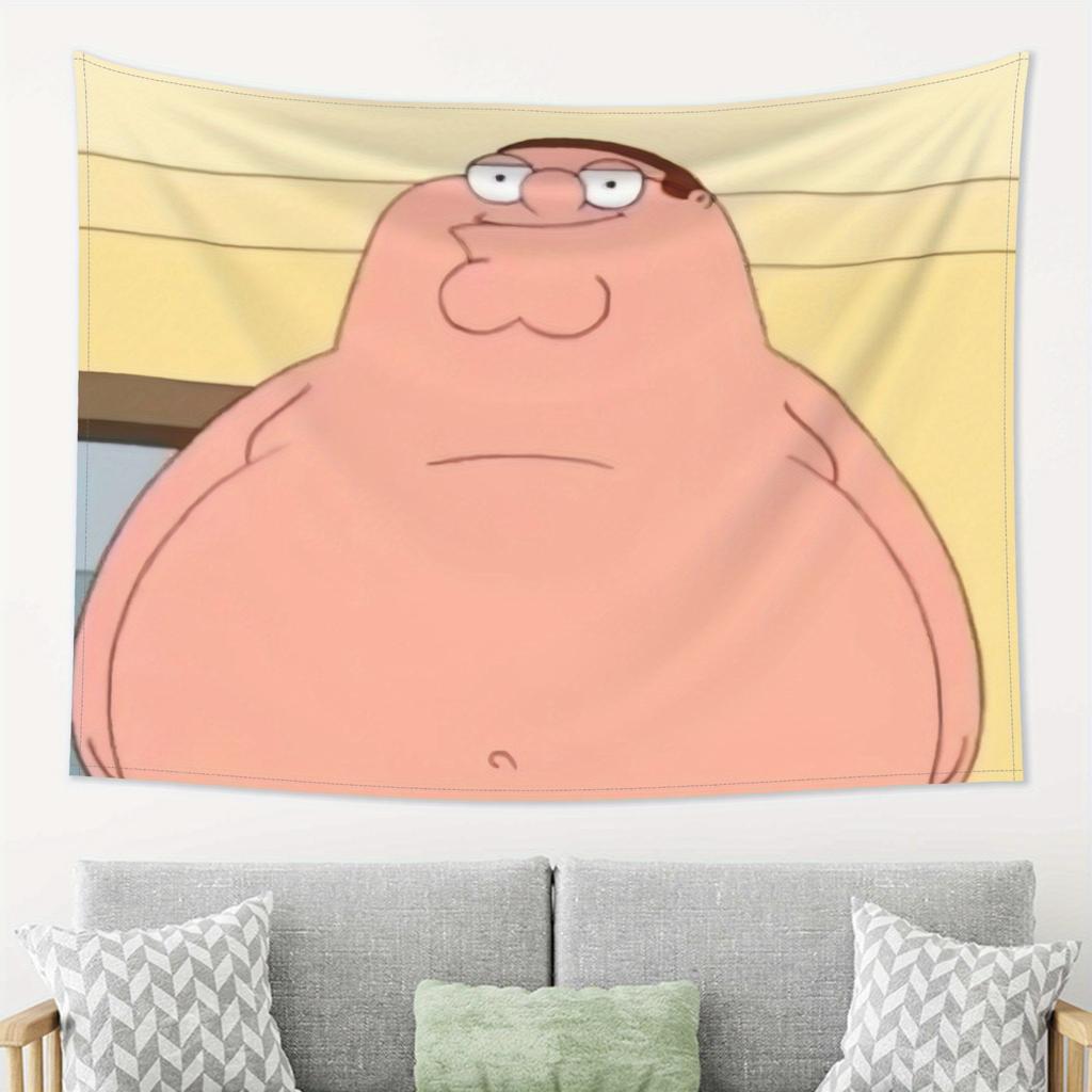 Arazzo da Parete Personaggio dei Cartoni Animati Peter Griffin Leggero Decorazione per la Casa per Camera da Letto Soggiorno Dormitorio Ufficio Festa
