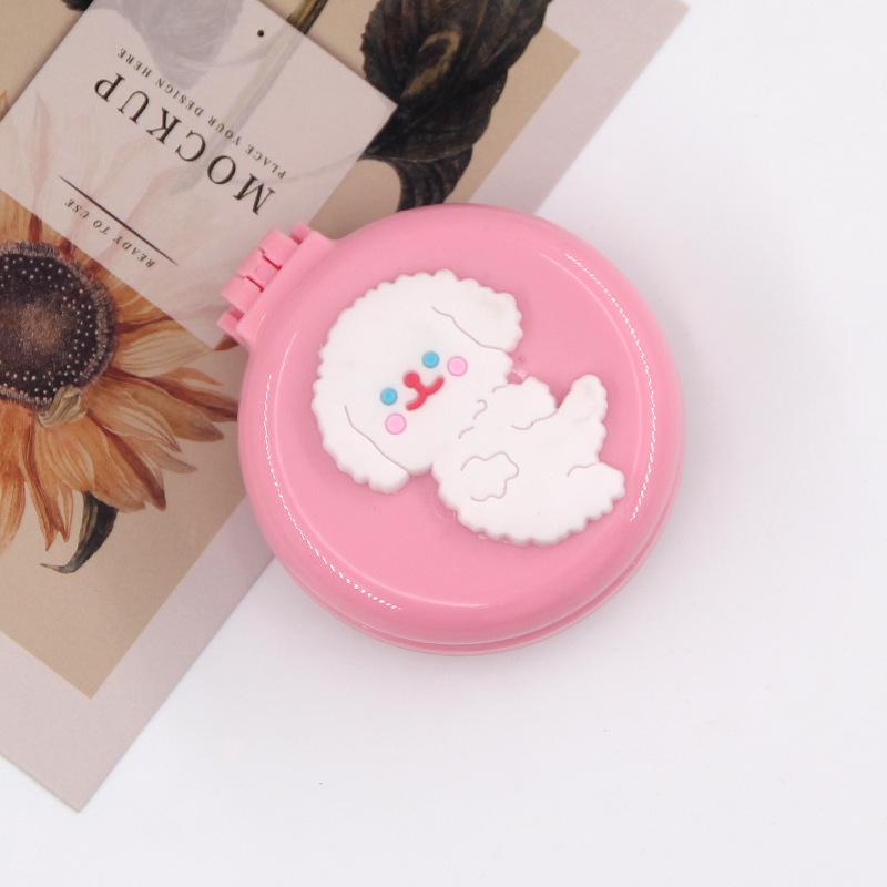 Cute Mini Folding Hair Combs with Mirror Portable for Travel Massage Comb for Women Girls Hair Brushes Styling Accessories