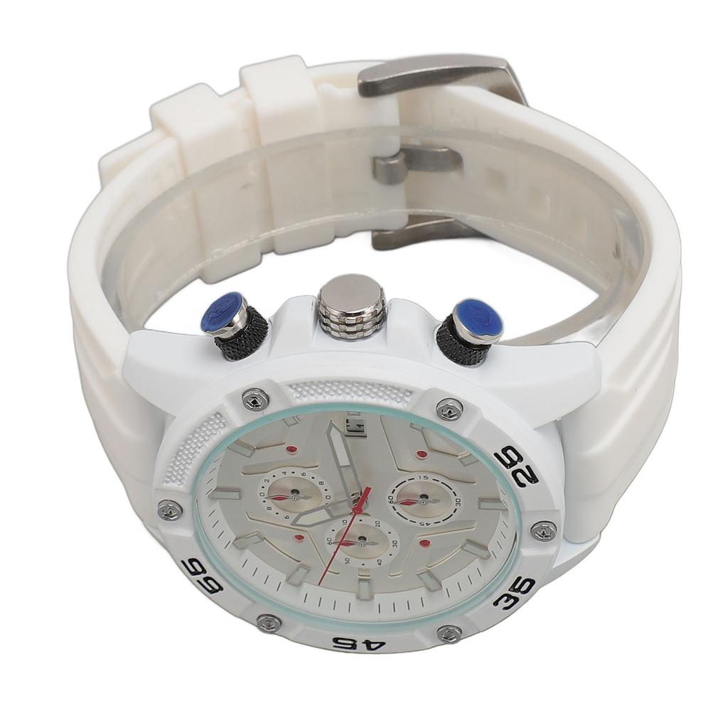 Waterproof Chronograph Watch Fashion Casual Mechanical Silicone Calendar Business Watch for Men