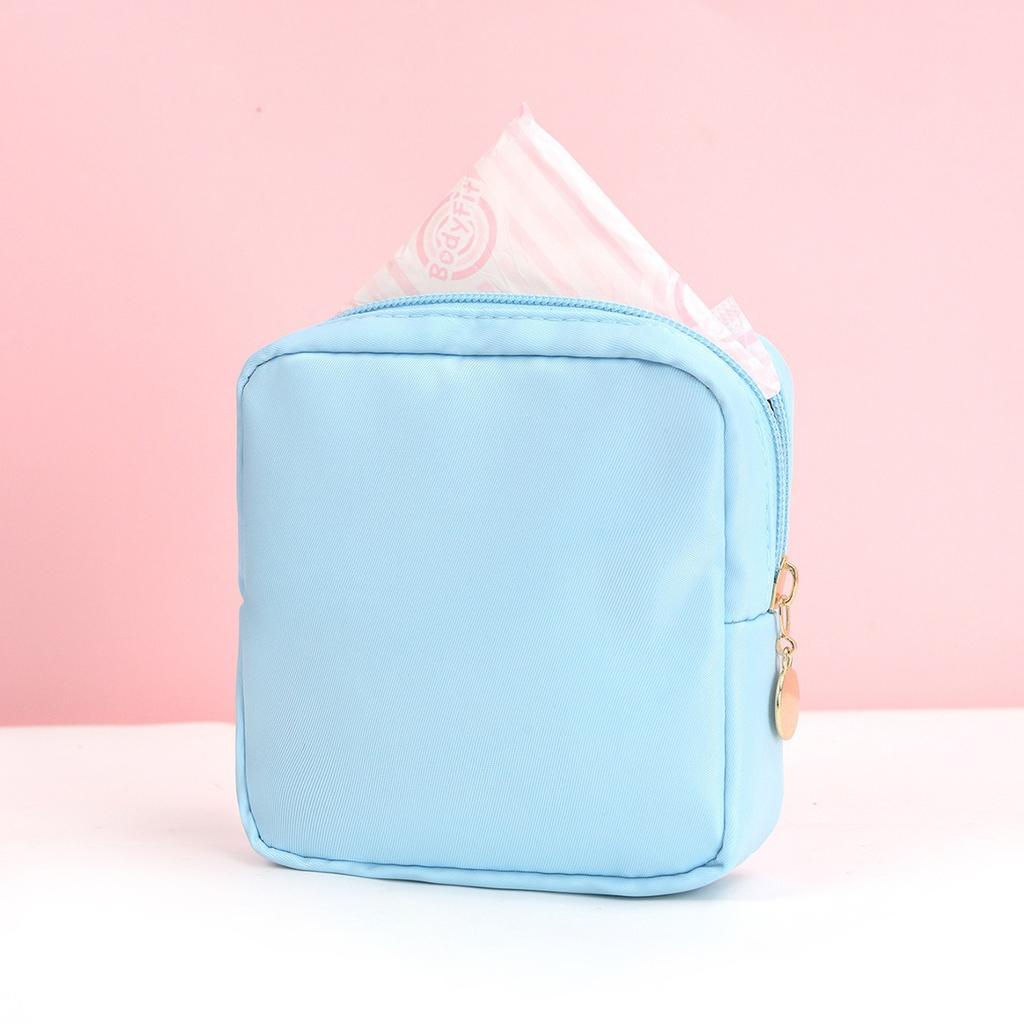 1pc Travel Cosmetic Bag Makeup Case for Women Girls Students Women's Multi-Color Portable Sanitary Napkin Storage Bag