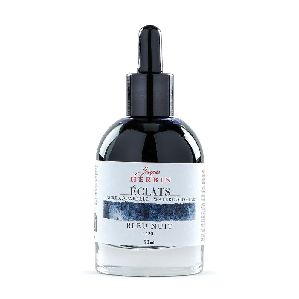 

Herbin Eclat Watercolor Midnight 50ml Ink, Blue, (hb16420)