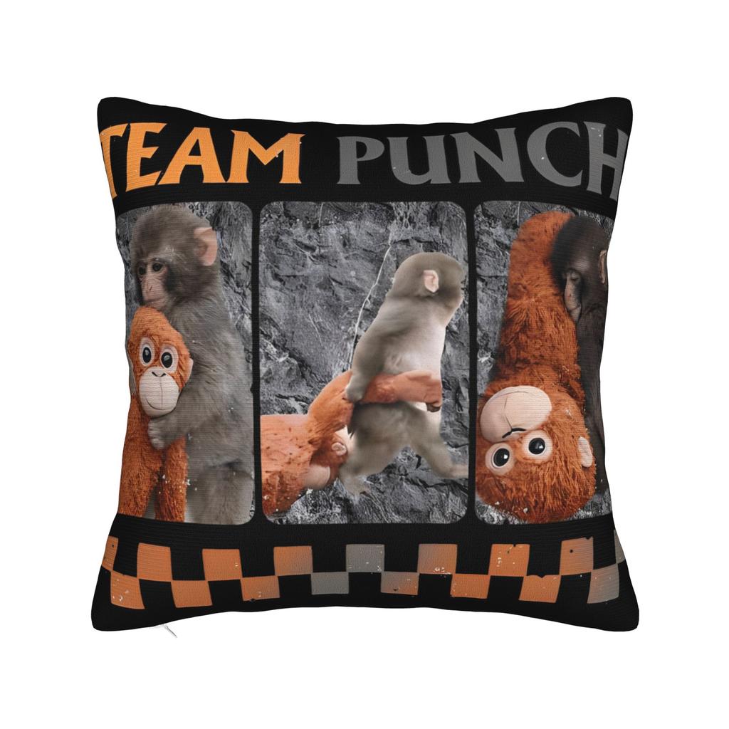 Decorative Pillowcases Sad Monkey Punch Meme With An Orange Toy Stuff Bedroom Throw Pillow Case Cover Square Multiple Sizes