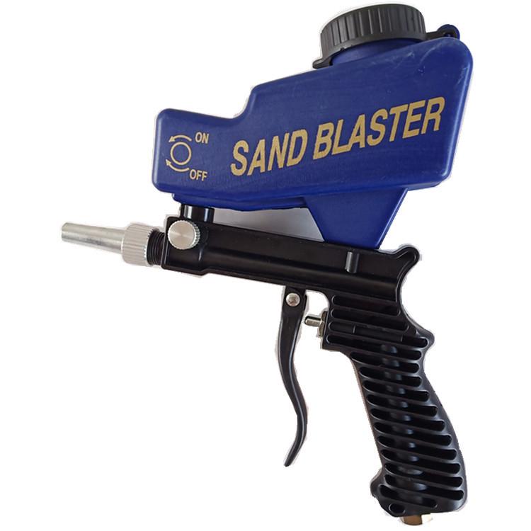 Mini Handheld Pneumatic Sandblasting Gun with Gravity Feed - Portable Hardware Tool