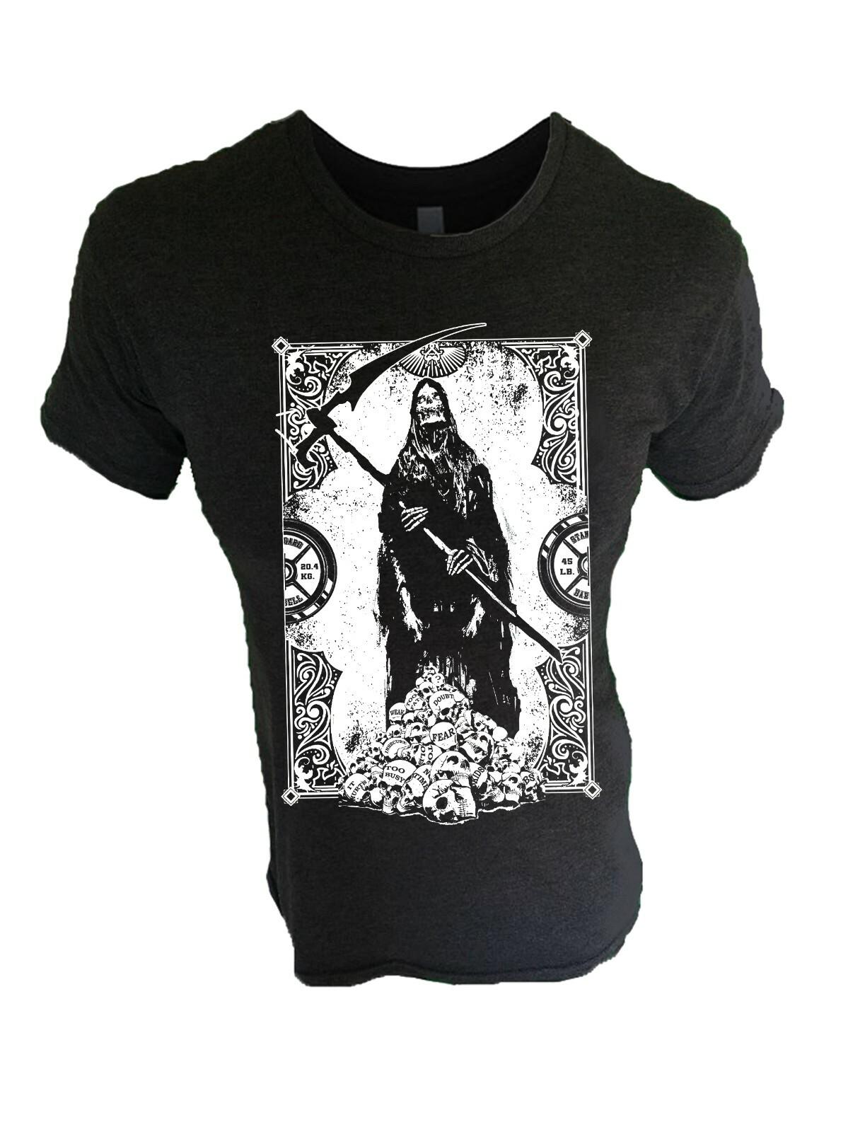 Iron Gods Dark Series Kill Your Excuses Workout T-Shirt Grim Reaper Shirt L