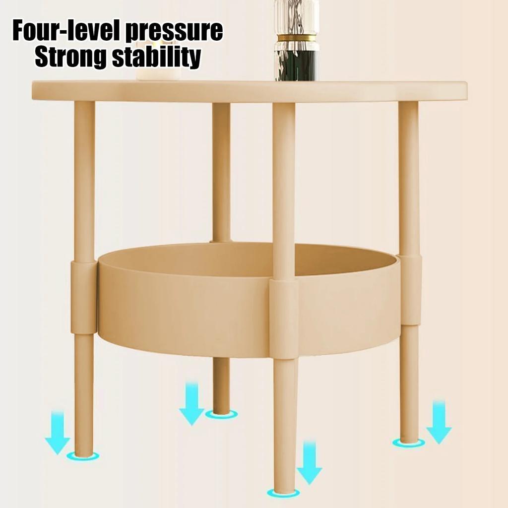 2 Tier Side Table, End Table Side Table Waterproof Small Sofa Coffee, Side Tables Bedroom Indoor Outdoor With Removable Tray For Living Room Bedroom B