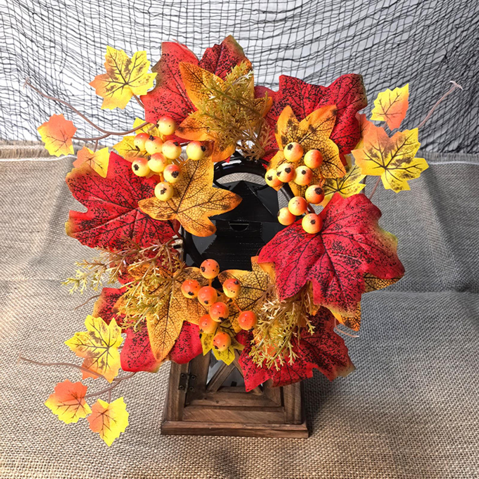 

Декоративный подсвечник-кольцо на День благодарения для праздничного стола в столовой