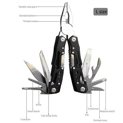 14 In 1 Multifunctional Outdoor Folding Pliers Convenient Wilderness Survival Tool Suitable for Outdoor Survival Camping Hunting
