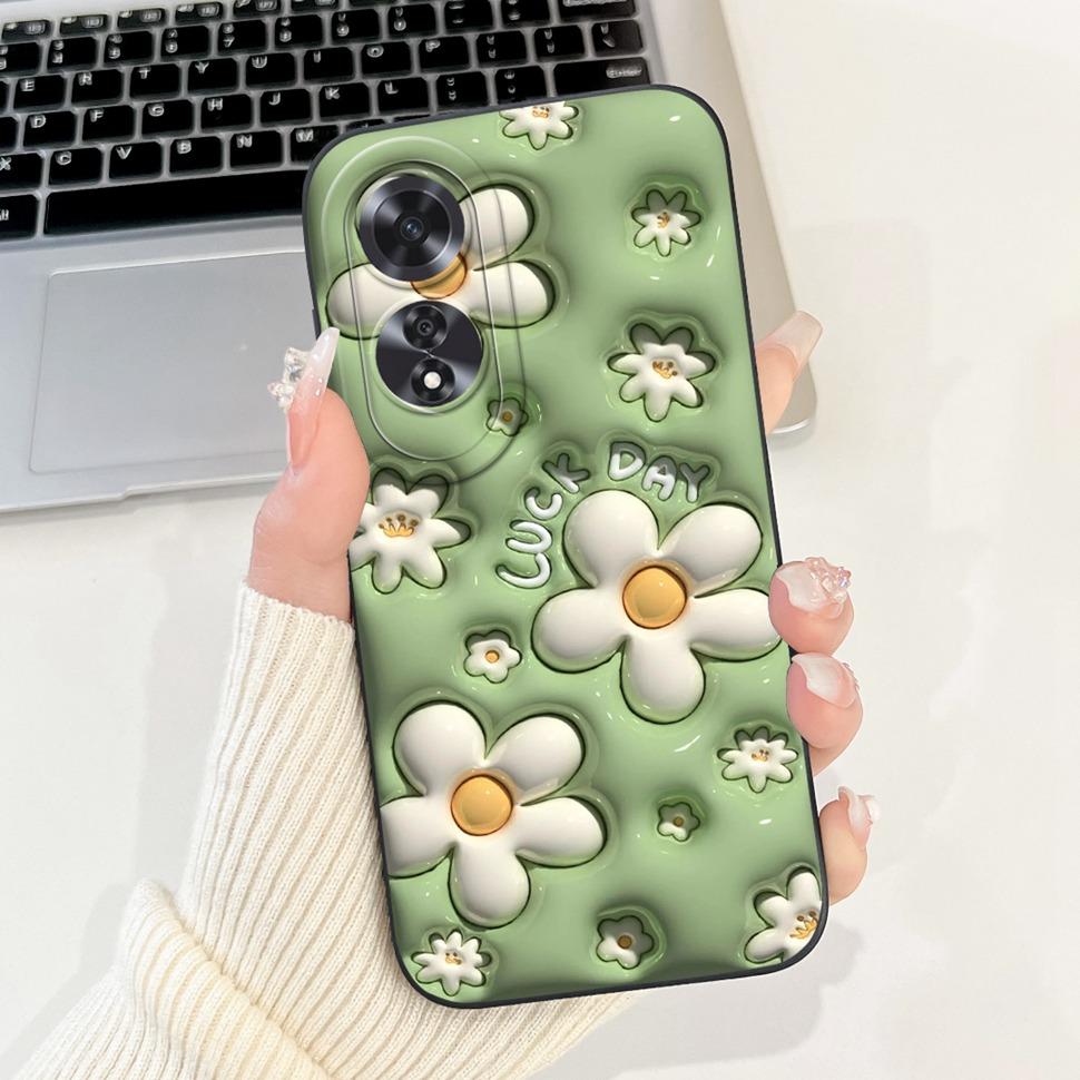 For Oppo A60 2024 Case CPH2631 Cute Cartoon Silicone Cover For Oppo A 60 A60 4G Phone Cases Fundas 6.67" OPPOA60 Bumper