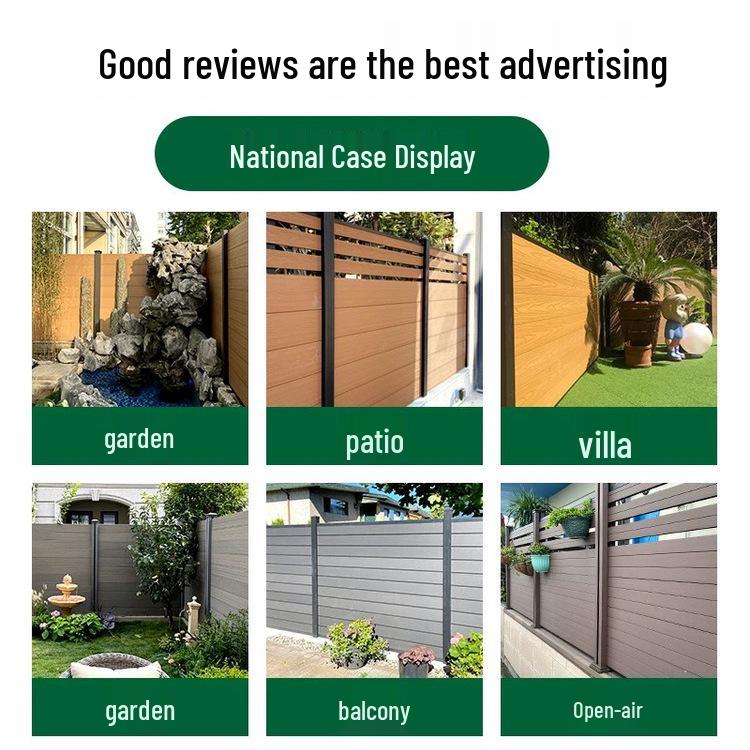 WPC Outdoor Fence: Sunscreen, Waterproof, Anti-Corrosion Wood for Garden and Courtyard Installation