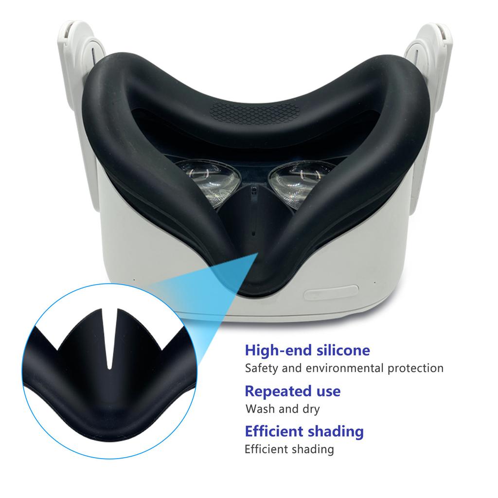 For Oculus Quest 2 Silicone Protective Cover Set 7 In 1 Anti-Leakage Nose Pad Mask Case Replacement Vr Silicone Case Accessories
