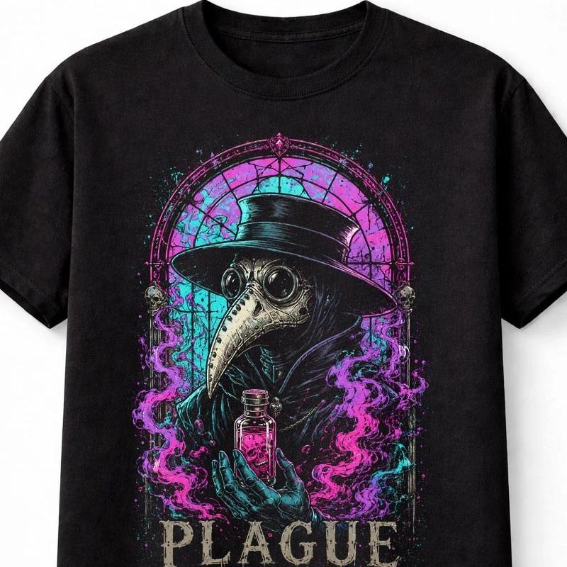 Plague Doctor Gothic Horror Alchemist Dark Fantasy Unisex TShirt S