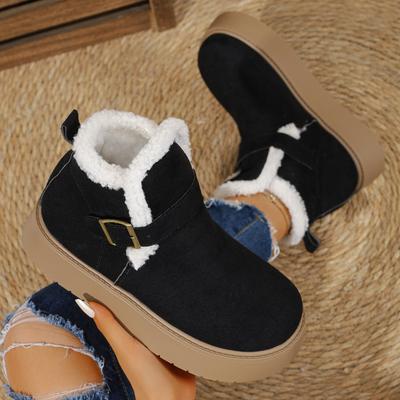 Women Ankle Boots Plush Warm Fashion Snow Boots Women Comfortable Outdoor Platform Shoes Luxury Winter Flat Shoes Women