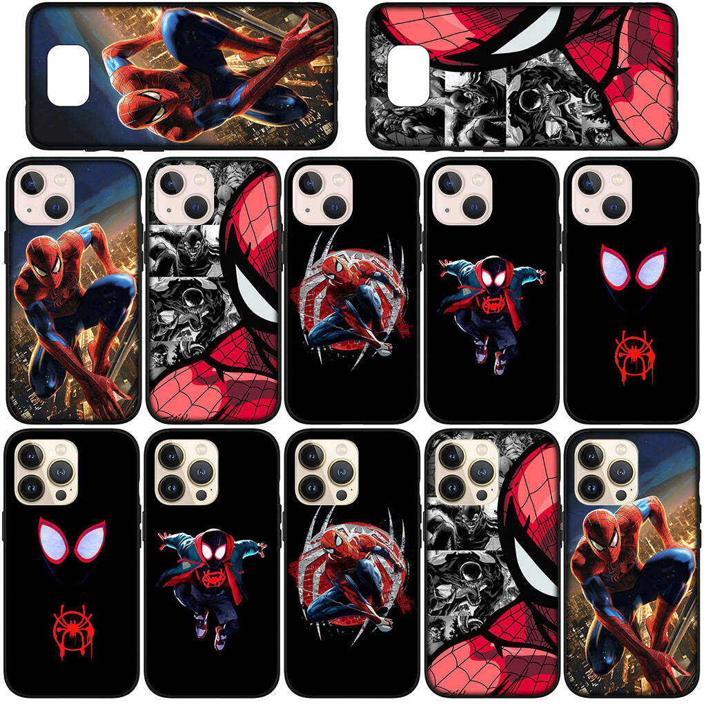 for iPhone 17 16 15 Xiaomi Poco F7 F8 X7 X6 C85 C75 C71 M8 Redmi Note 14 13 12 Pro Max 14C 13C 15C A3 A4 Case Anime Spider Man Marvel Spiderman Cover