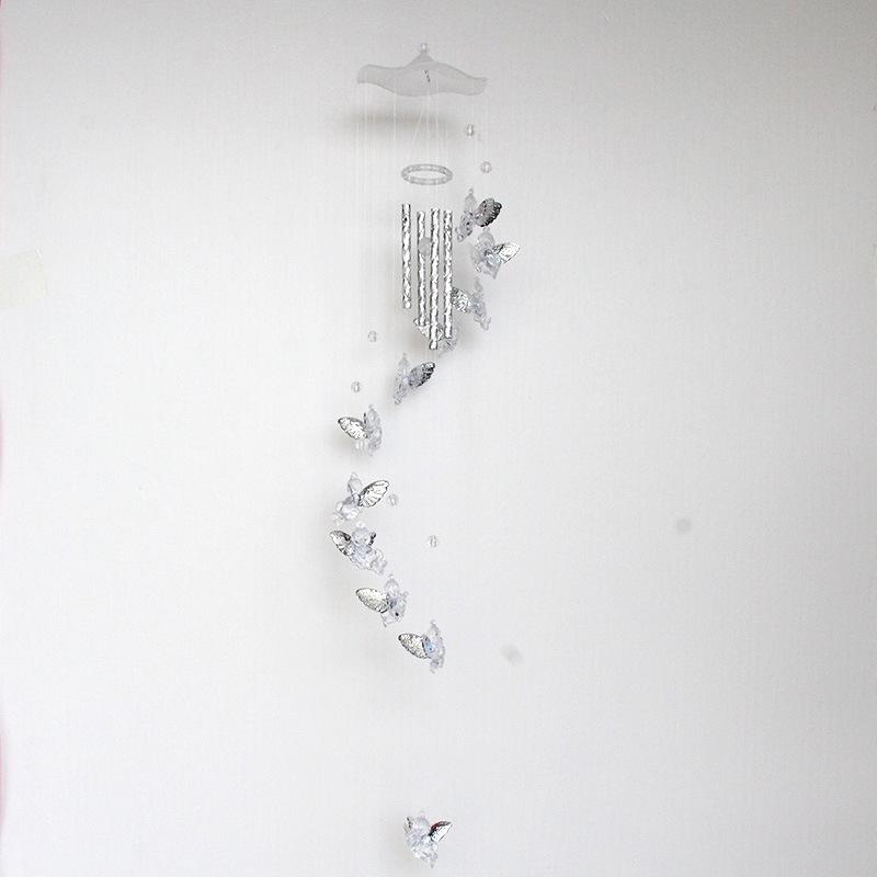 

Love Angel Cupid Wind Chime Bells Hanging Creative Lucky Hanging Ornament Blessing Gift Outdoor Living Room Bed Hanging Pendant срібний
