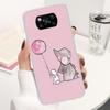 Cartoon Elephant Pink Phone Case For Xiaomi Poco X3 Nfc X5 X6 X7 Pro F7 Ultra F6 F5 F4 M6 M5S X4 GT M4 M3 F3 Soft Cover Shell Po