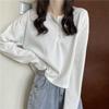 Spring 2022 Korean Style Versatile Long-Sleeve Slimming Top for Women
