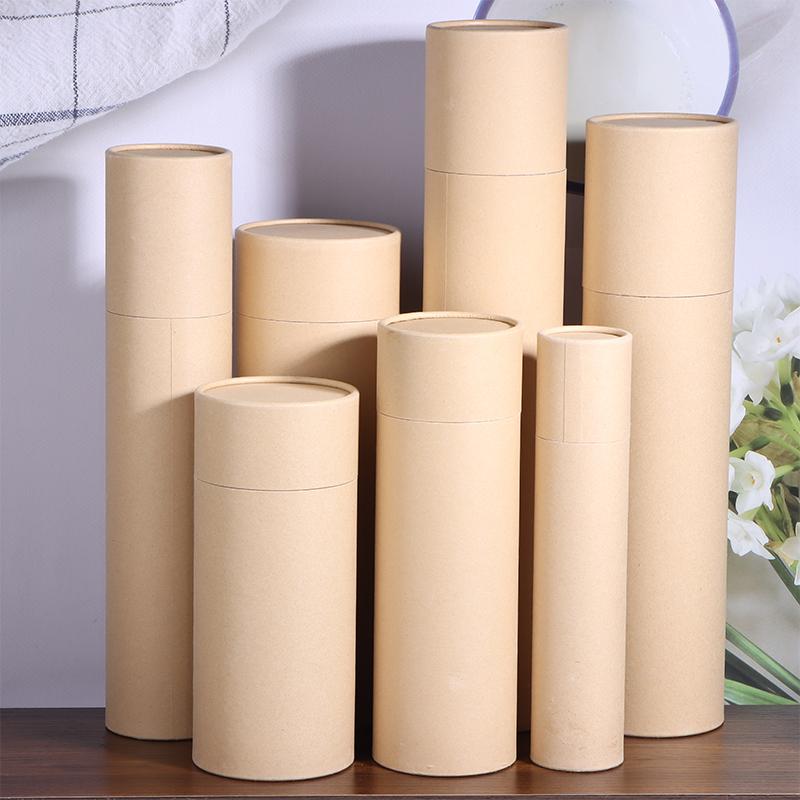 1 Stück ätherisches Öl Flaschenröhrchen Verpackungsbox Kraftkartonröhrchen Runde Kraftpapierbehälter für Stifte Teedose Kaffee