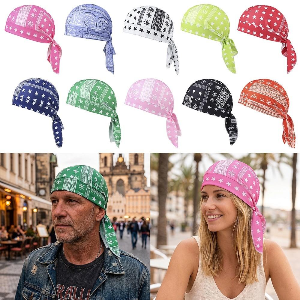 Paisley Print Hijab Caps Quick Dry Pirate Hat Fashion Accessory Bandana Hat Sports