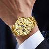 Fully Automatic Mechanical Watch Luminous Watch Hollow Tourbillon Mechanical Watch Waterproof Mechanical Watch Trendy Men'S Watch