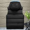 Fashion Fake Two Pieces Warm Vest for Man Winter Sleeveless Jackets Hooded Plus Size Thick Man Coat