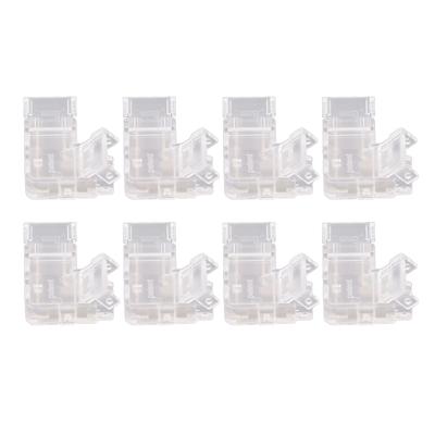 8 stücke COB Stecker Professionelle 2Pin 8mm Transparent L Förmigen LED Streifen Licht Anschlüsse für COB