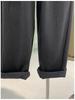 Plus Size Women's High Waist Wide Leg Pants - Spring Loose Fit with Elastic Lace-up Waist