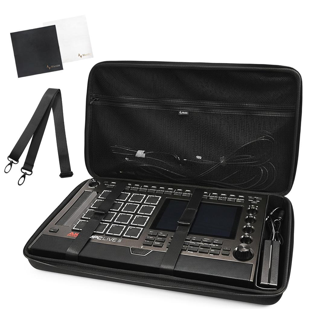 Musiin Custom Workstation Hard Case with Akai MPC Live (Compatible 3)