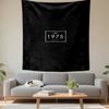 Vertical Tapestry The 1975 Minimalist White Box Logo Black Background Indie Band Wall Hanging Tapestry Home Decor