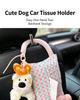 Cute Westie Dog Car Tissue Holder Hanging Car Seat Tissue Storage Bag