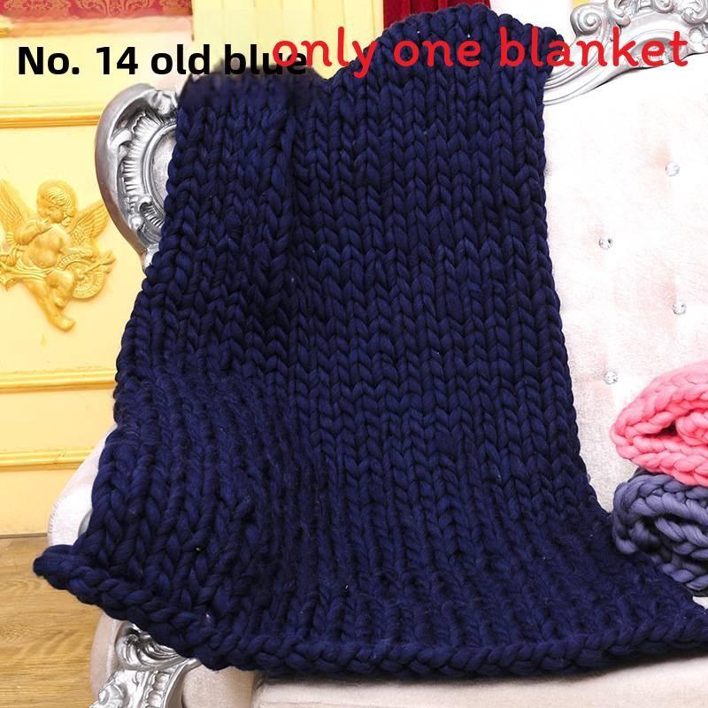Bearaby Weaving Ultra Coarse Blanket With Solid Color Design For Household Daily