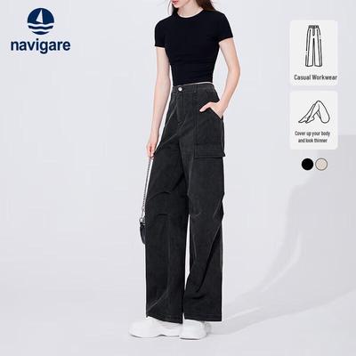 Women's Outdoor Cargo Wide-Leg Straight Casual Pants