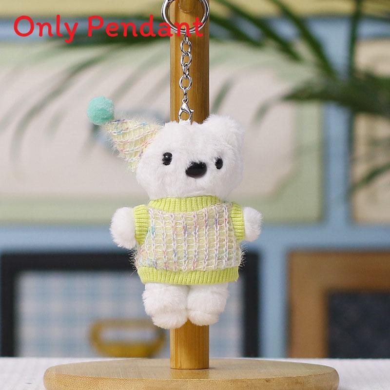 Plush Bear Keychain With Cute Mini Hat For Bag Decoration And Collectors