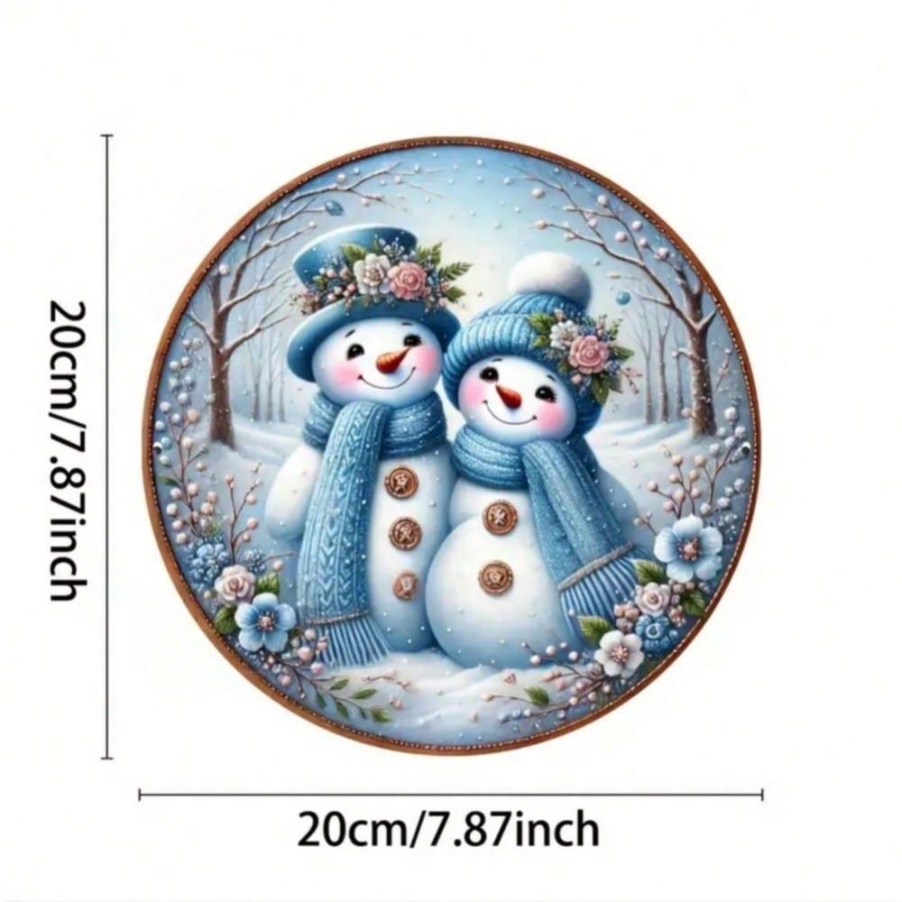 Snowman Metal Wall Art Aluminum Home Decor for Indoor Hanging Halloween Christmas Gift