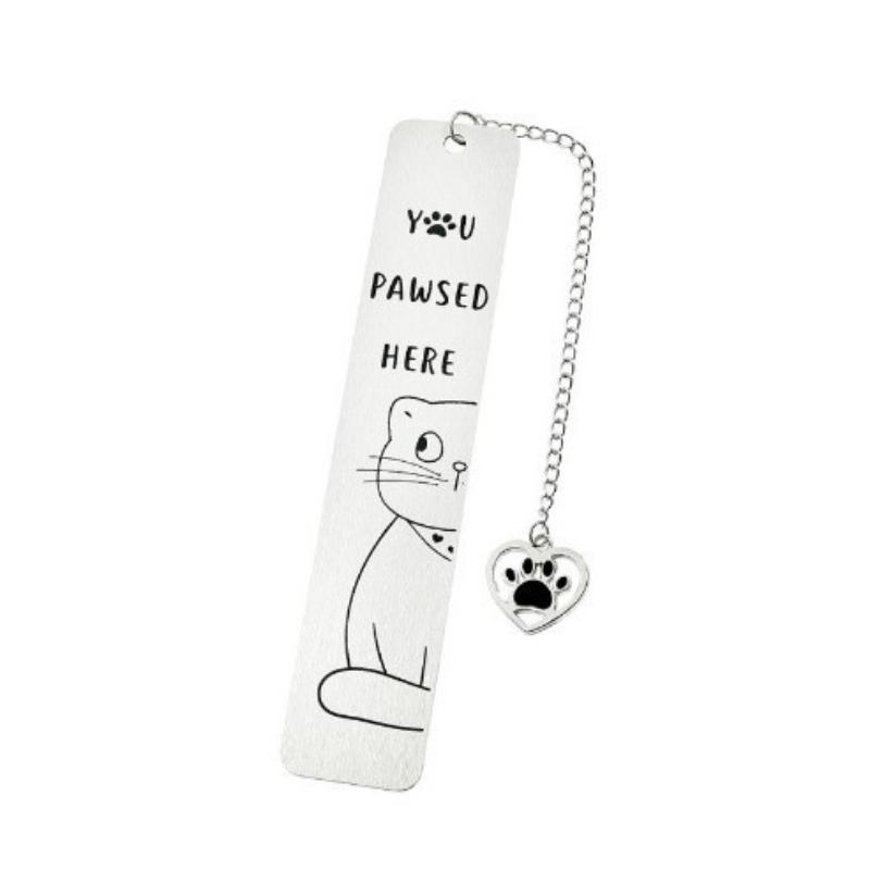 

1Pc Cute Cat Dog Bookmarks For Cat Lover Stainless Steel Bookmarks Reading Marking Stationery For Book Lovers