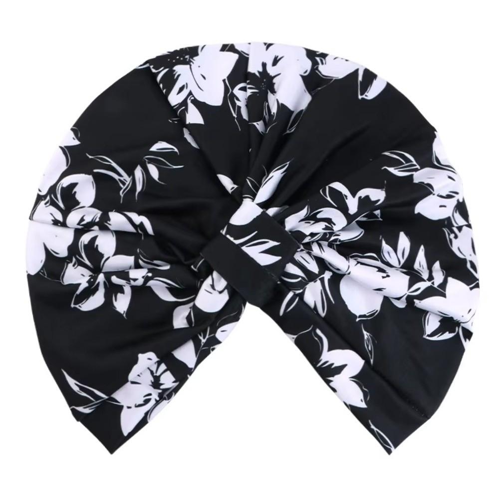 New Bohemia Floral Print Turban Pre Tied Knot Chemo Caps Head Wrap Beanie Hat Pleated Stretchy Muslim Hijab
