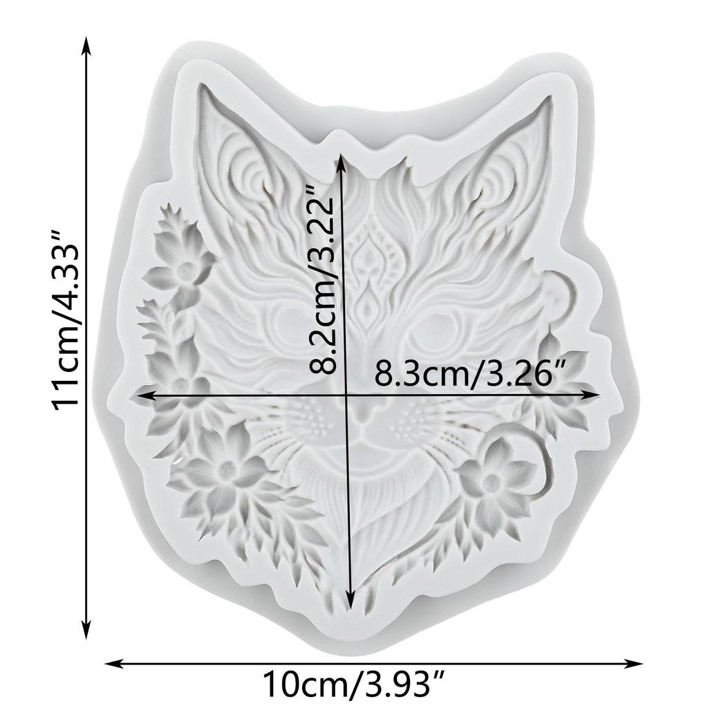 Cat Silicone Mold Cat Head Fondant Molds Cake Decorating Tools Cupcake Topper Candy Resin Clay Chocolate Gumpaste Mold