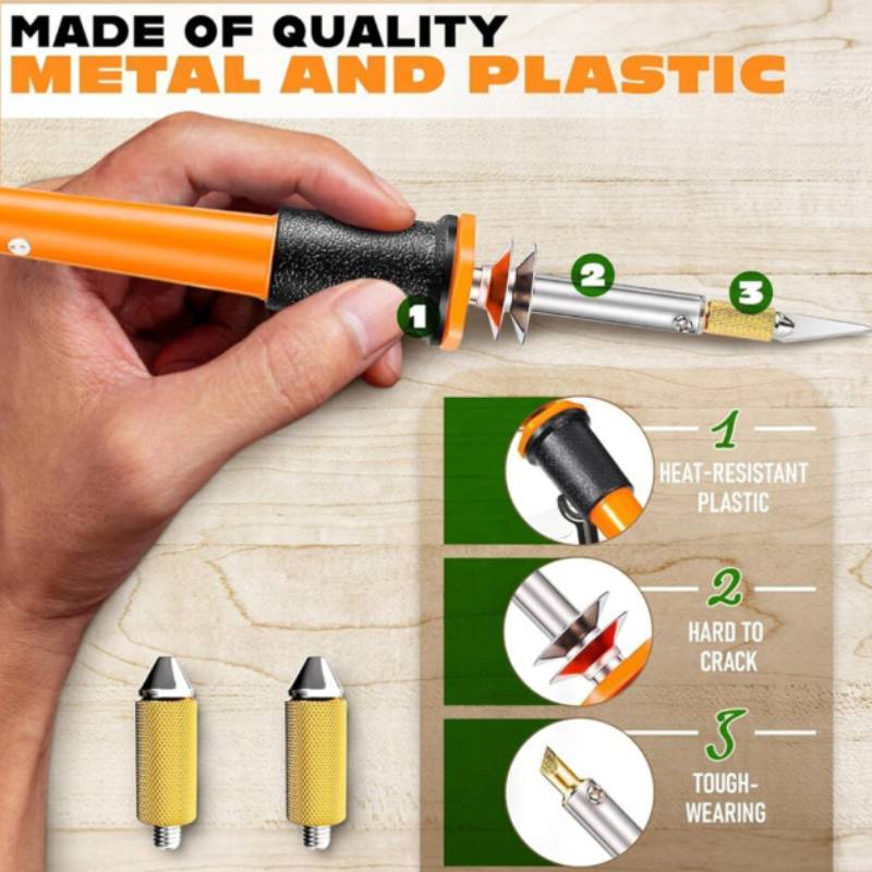 Electric Engraving Pen Set With Insulated Handle For Artistic Carving And Hobby Use